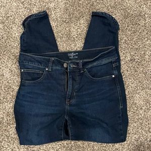 Tulip hem skinny jeans